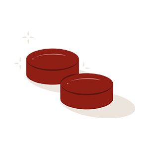 Ilustração de pastilhas sublingual, formuladas com polímeros para garantir a liberação eficaz dos ativos. É um tipo de forma farmacêutica feita por farmácias de manipulação, como a Essentia Pharma.