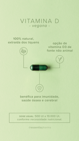 Infográfico mostrando como a vitamina D3 vegana é extraída a partir dos líquens.